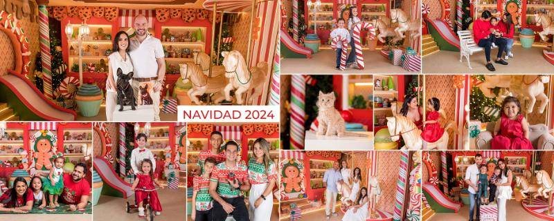 Collage de sesiones Navidad 2024